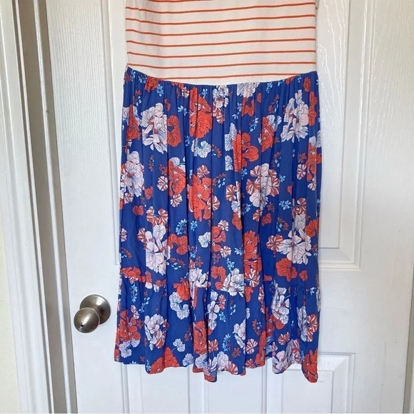 MATILDA JANE Let's Go Together Roll With It Dress Size Small Blue and Orange - Picture 6 of 6